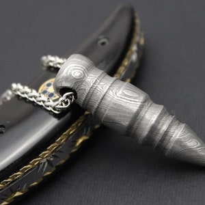 Thor/'s Hammer Hand Forged Damascus Steel Pendant For Men Locket Men Accessories