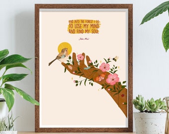 Forest lover poster - Vegan art print
