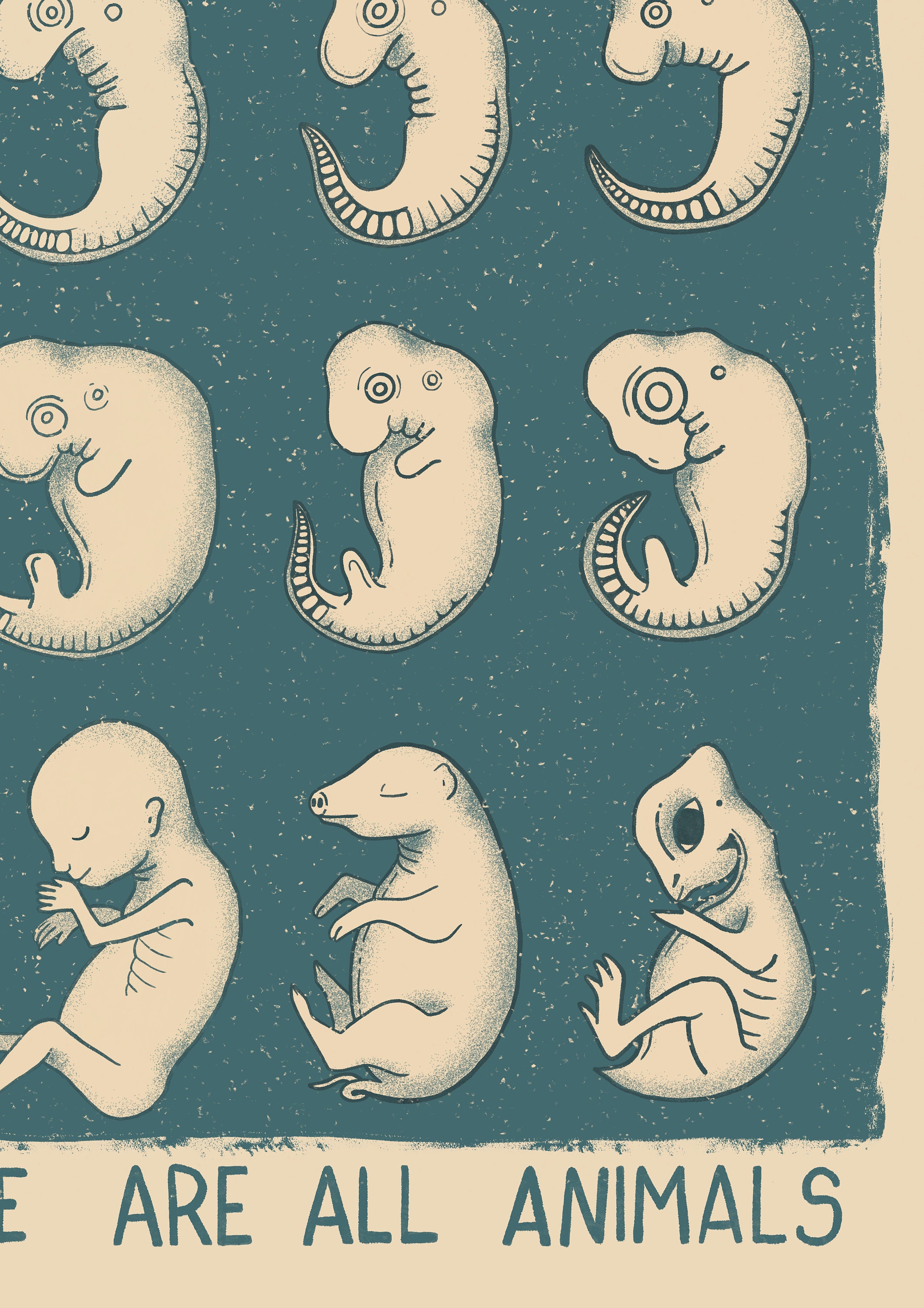 Vegan Poster We are all animals Vegan A4 Art Print Vegan Etsy