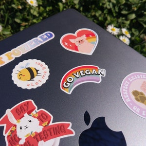 Vegan Sticker Sheet - Waterproof Matte Stickers (A6)