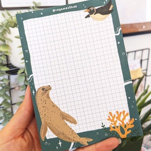A5 Notepad & To-do List Ocean Themed | Tear off Notepad | WFH Desk Pad ...