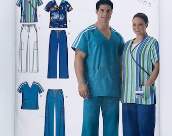 Simplicity 4101 Scrubs Sewing Pattern: Plus Size XL-XXXL, Uncut