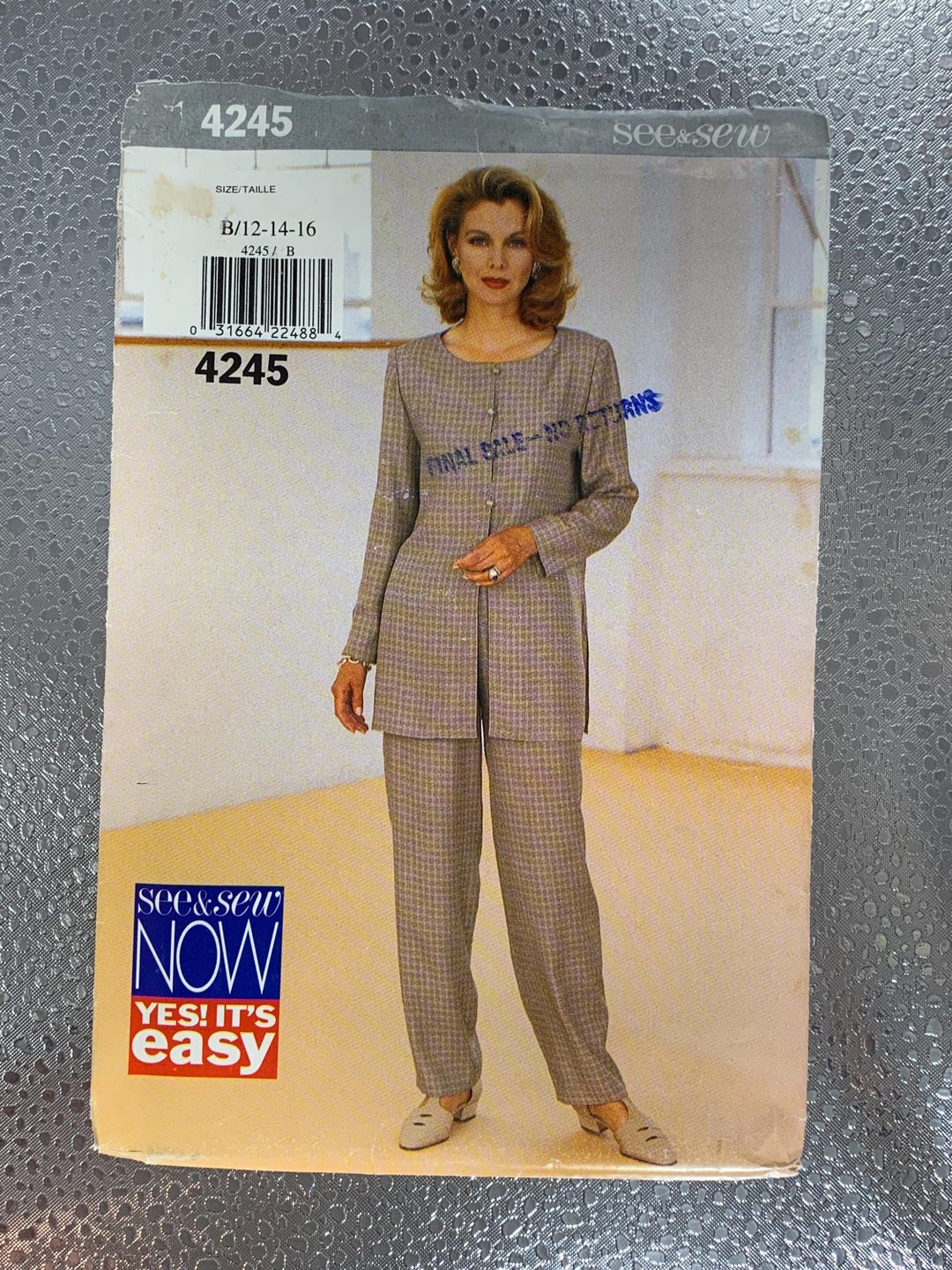 UNCUT Butterick Tunic and Pants Sewing Pattern: Misses Sizes 12-14-16 ...