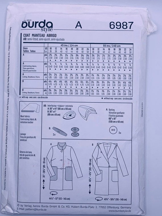 Cartamodello Da Cucito Burda - Modello 7075 Per Donna, Taglie 36-50, Facile Da Usare - Foto 6