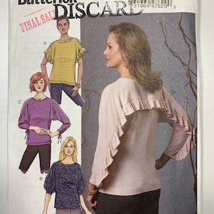 Butterick 6591 Women&#39;s Pullover Top Sewing Pattern Sizes L-XL-XXL UNCUT