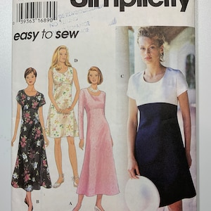 Simplicity 9675 Easy to Sew Dress Sewing Pattern Sizes 6-8-10, UNCUT - Etsy