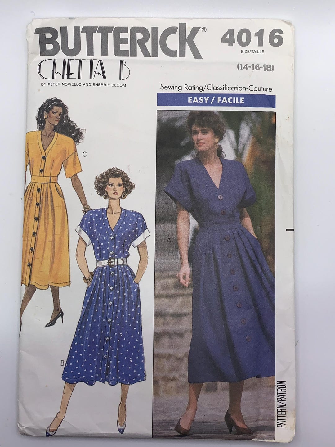 Butterick 4016 Chetta B Dress Pattern • Sizes 14–18 • Uncut Vintage ...
