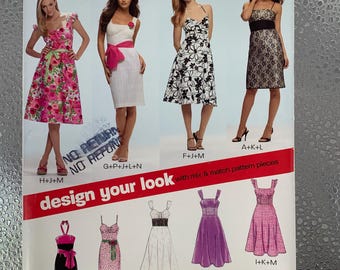 New Look 6699 Y2K Empire Waist Dress Sewing Pattern Sizes 8-18 UNCUT