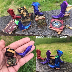 Faery Boots and Spellbooks Charms
