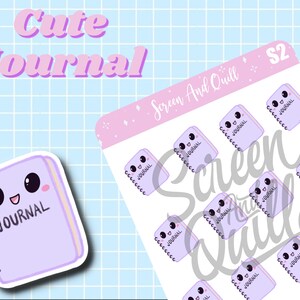 Kawaii Style Journal | Hand Drawn Planner and Bullet Journal Stickers | Cute Stationery | Doodles