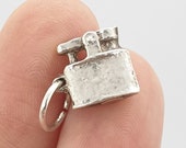 Vintage Solid Silver Zippo Lighter Charm Bracelet Necklace Pendant Ronson Smoking Cigarette Cigar Flip Jewelry Jewellery Mens Womens