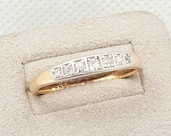 Antique 18ct 18k Gold Diamond Ring Fine Estate Art Deco Solid 750 7 Gemstone Platinum Old Cut 1920s Rare Unique Womens Jewelry Jewellery