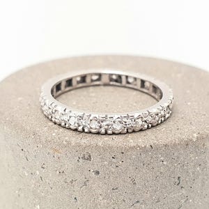 Antieke 18 kt gouden diamanten ring volledige eeuwigheid art deco solide 18k 750 jaren 1920 vintage bruiloft vintage band dames verlovingssieraden sieraden