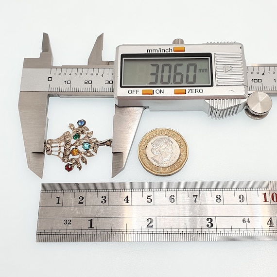 Antique Solid Silver Paste Giardinetti Pendant Ne… - image 8