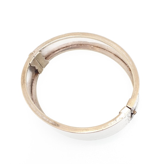 Victorian Solid Silver Antique Snap Bangle Bracel… - image 7