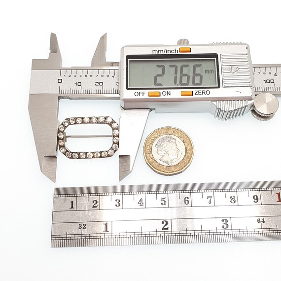 Antique Georgian Paste Solid Silver Brooch Pin Bu… - image 8