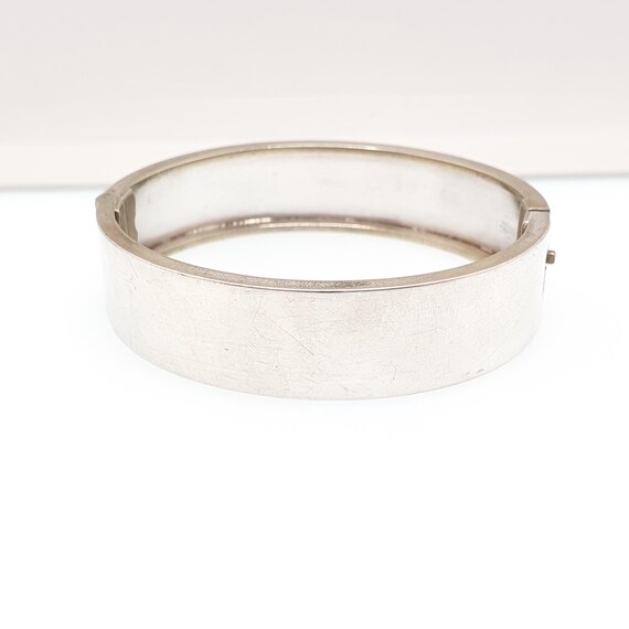 Victorian Solid Silver Antique Snap Bangle Bracel… - image 6