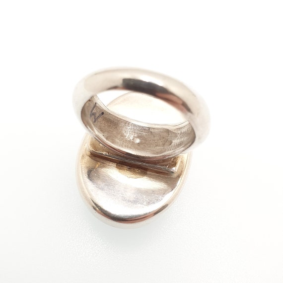 Vintage Sterling Silver Labradorite Ring Moonston… - image 7