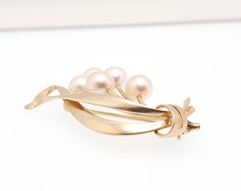 14K ブローチ めのう