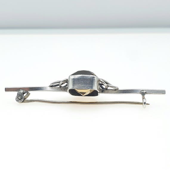 Antique Victorian Solid Silver Natural Citrine Br… - image 5