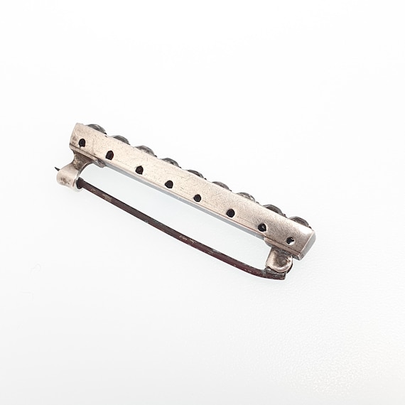 Antique Georgian Diamond Paste Solid Silver Brooc… - image 5