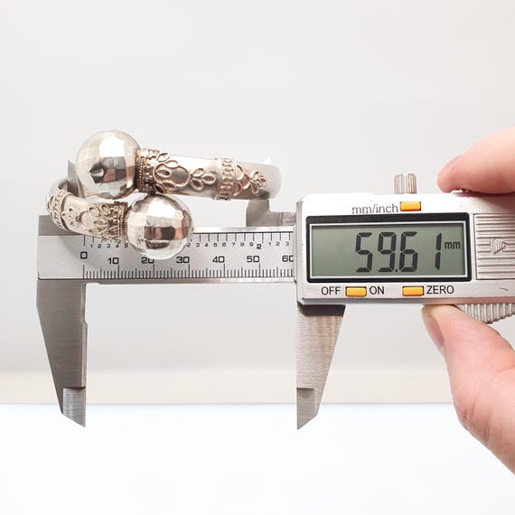 Antique Victorian Solid Silver Bypass Bangle Cros… - image 10