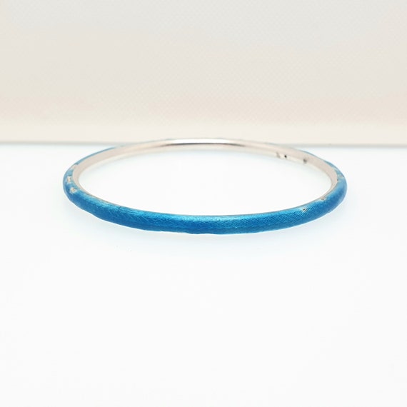 Antique Solid Silver Blue Enamel Bangle Slave Bracelet Guilloche Engine Turned Edwardian Vintage Fine Ladies Jewelry Womens Jewellery Etsy Ireland