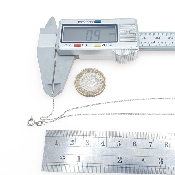 Antique Solid Silver Cable Link Chain Necklace Ov… - image 8