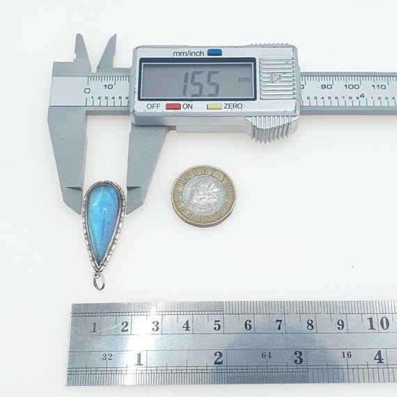 Antique Solid Silver Butterfly Wing Necklace Pend… - image 6