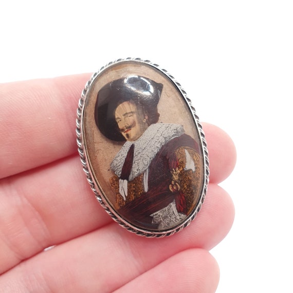 BROCHE ART DÉCO EN ARGENT STERLING AVEC HÉMATITE ET MARCASSITE - ANTIQUE - PIÈCE COLLECTOR