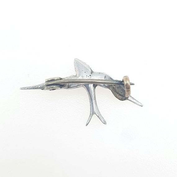 Antique Victorian Solid Silver Diamond Paste Bird… - image 6