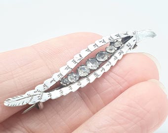 Broche Ancienne Prénom MARIE - Argent Massif - Bijou Vintage