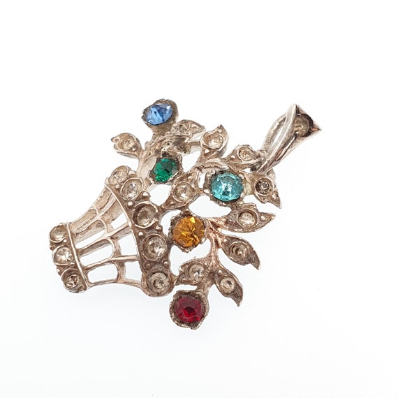 Antique Solid Silver Paste Giardinetti Pendant Ne… - image 3