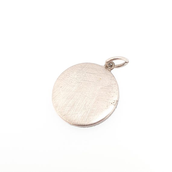 Antique Solid Silver Enamel Crest Charm Pendant C… - image 6