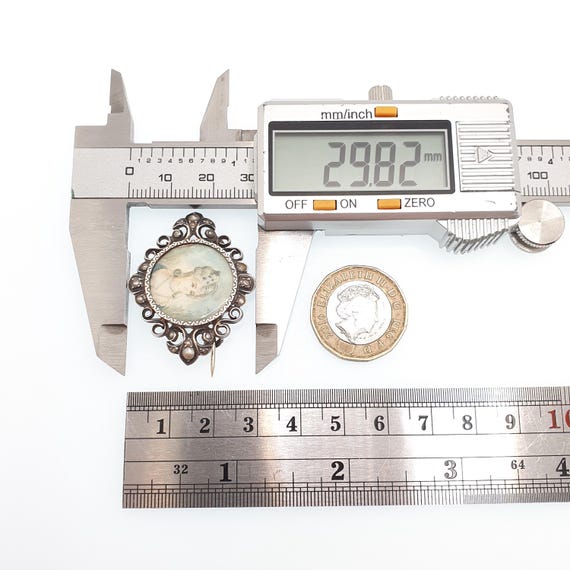 Antique Georgian Solid Silver Miniature Portrait … - image 7