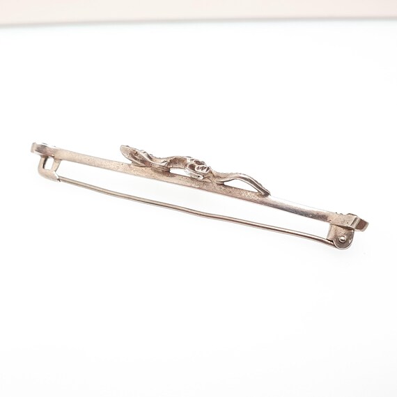 Antique Solid Silver Lizard Brooch Diamond Paste … - image 5