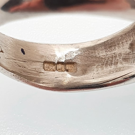 Vintage Sterling Silver Labradorite Ring Moonston… - image 8