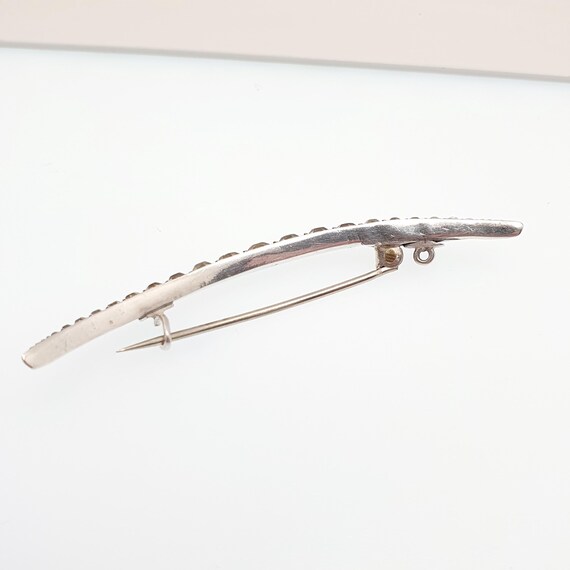 Antique Solid Silver Diamond Paste Crescent Moon … - image 8