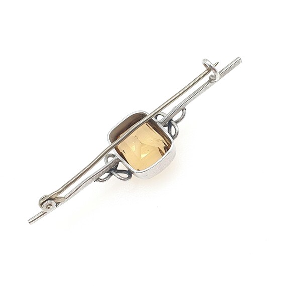 Antique Victorian Solid Silver Natural Citrine Br… - image 4