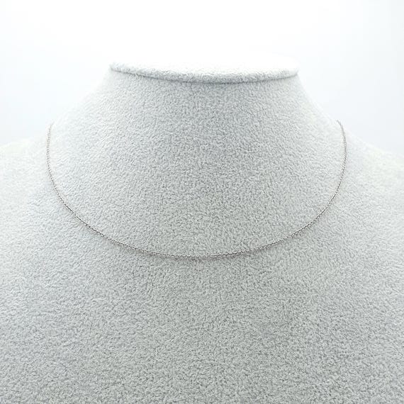 Antique Solid Silver Cable Link Chain Necklace Ov… - image 2