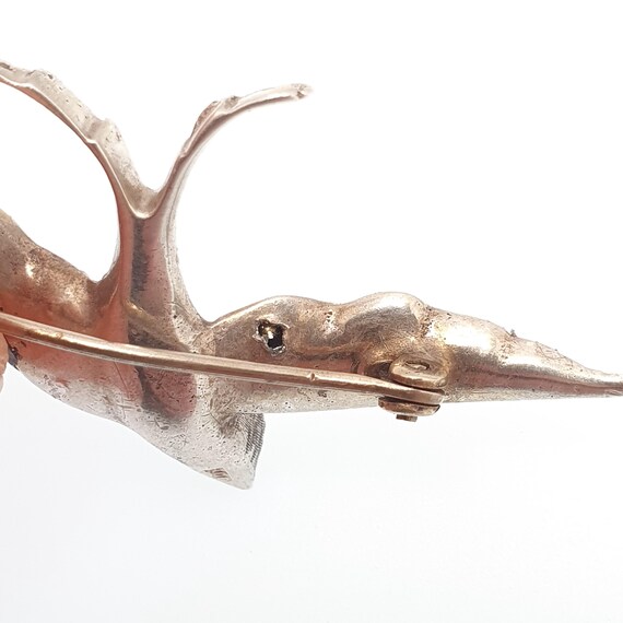 Antique Solid Silver Victorian Paste Bird Brooch … - image 7