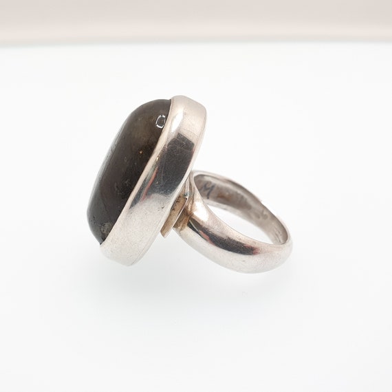 Vintage Sterling Silver Labradorite Ring Moonston… - image 5