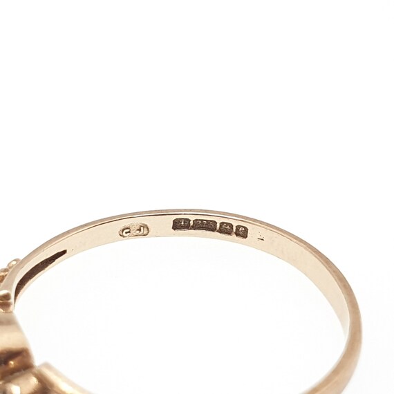 Vintage 9ct Gold Opal Diamond Ring Solid 9k 9kt 3… - image 8