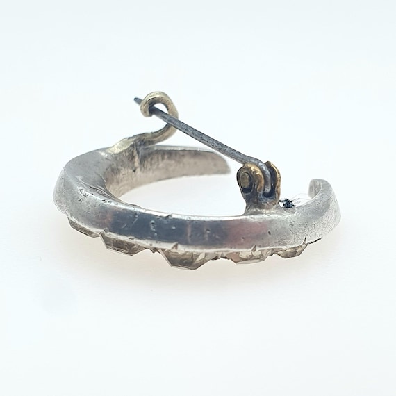 Antique Victorian Solid Silver Crescent Moon Diam… - image 5