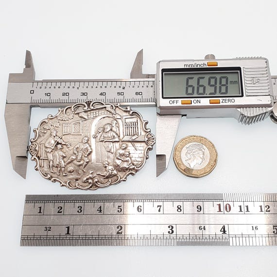 Antique Solid Silver Dutch Pub Brooch Victorian B… - image 9