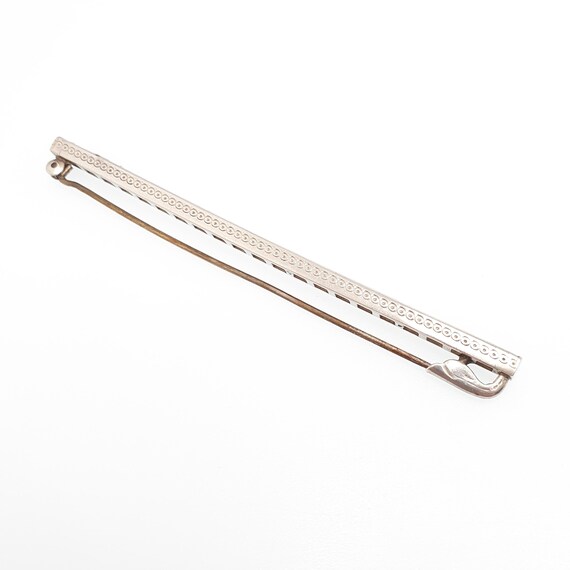 Antique Art Deco Solid Silver Diamond Paste Bar B… - image 6