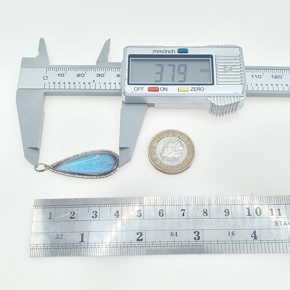 Antique Solid Silver Butterfly Wing Necklace Pend… - image 7