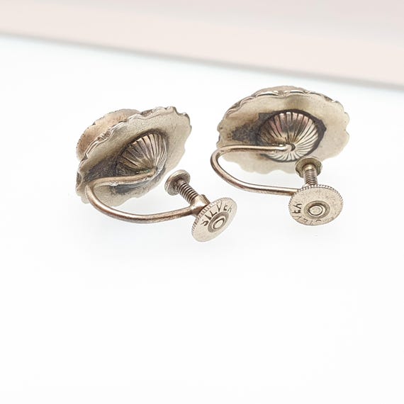 Antique Solid Silver Natural Amethyst Earrings Se… - image 8