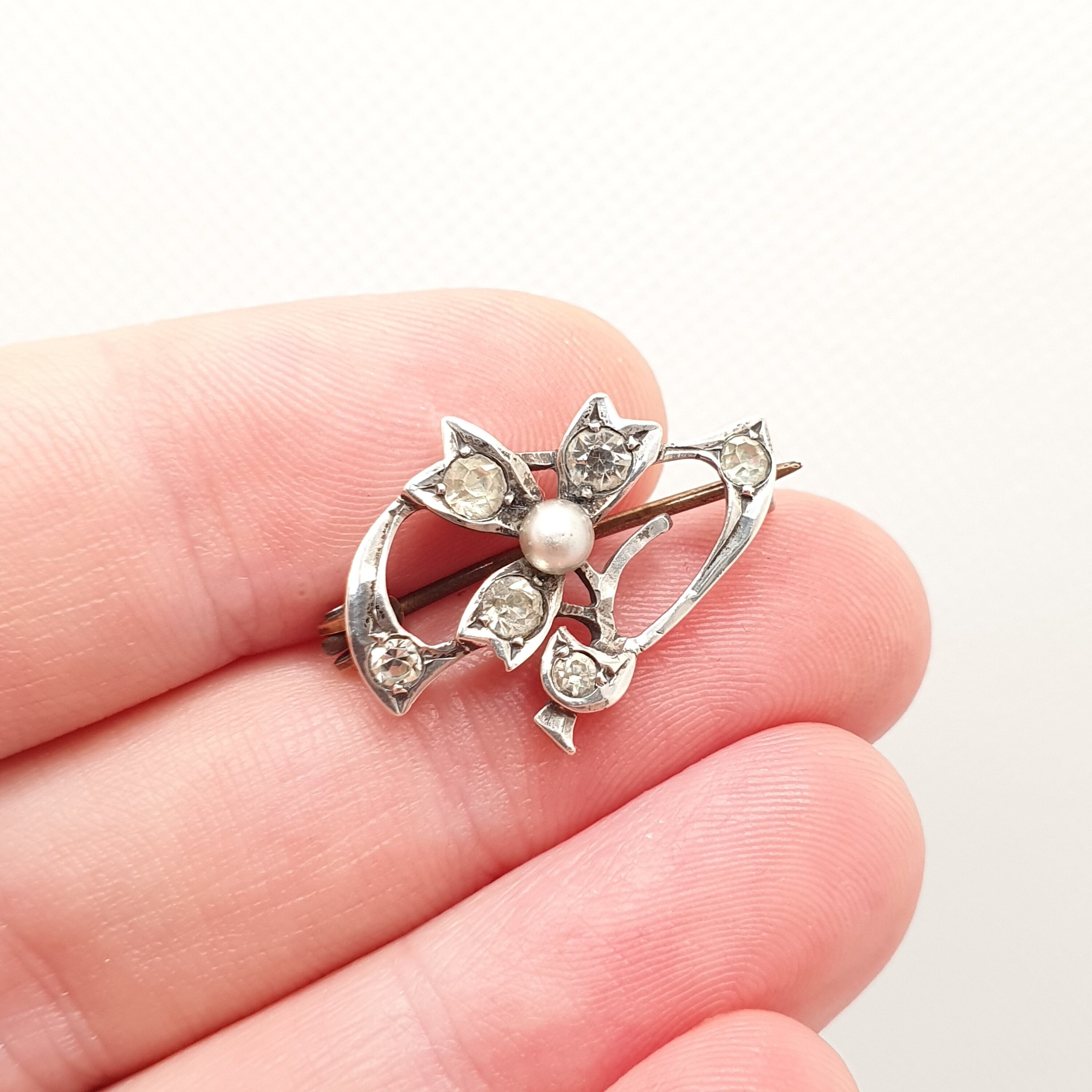 ANCIENNE BROCHE EN argent massif, peinture jeune femme EUR 50,00 - FR
