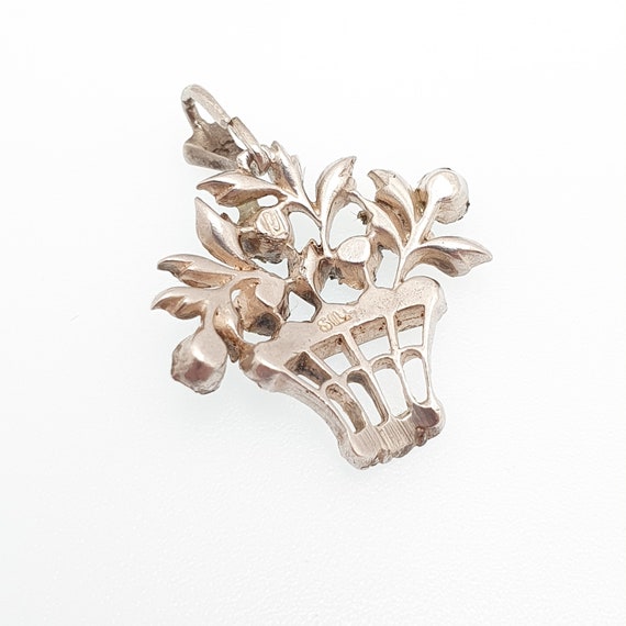 Antique Solid Silver Paste Giardinetti Pendant Ne… - image 5